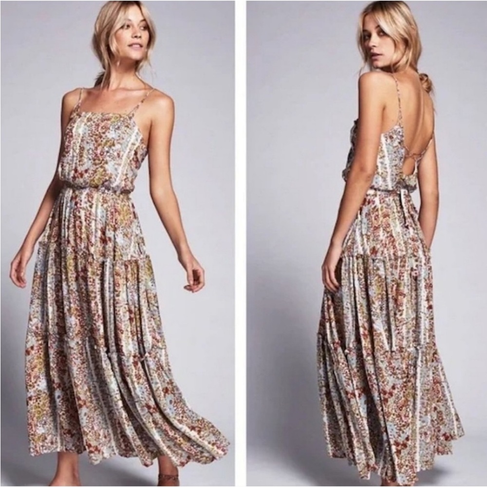 Free People Valerie Spring Meadow Tiered Maxi Dress